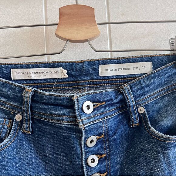 Anthropologie Pilcro and the Letterpress Relaxed Straight Ankle Jeans Size 25 - Picture 5 of 11